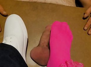 amateur, hardcore, pieds, rousse, fétiche, blanc, en-nylon, bite