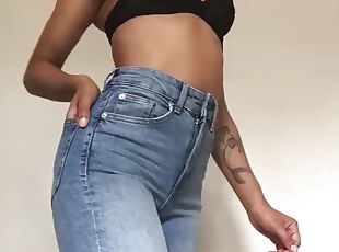 ébène, black, lingerie, jeans