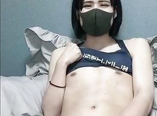masturbation, transsexuelle, japonais, mignonne