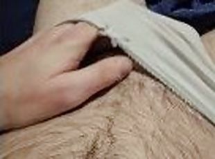 @mefodu jerk off and cumshot with a watch with Foreskin play