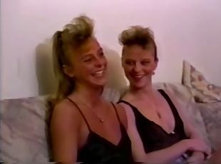 Classic petite blonde twins - one does anal