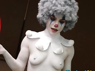 Porn With Hottie Masked As A Clown