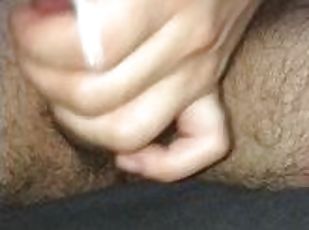 masturbation, maigre, amateur, mature, ejaculation-sur-le-corps, énorme-bite, branlette, italien, solo, fumer