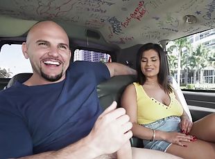 Cash for sex with a curvy babe avid for the guy's large dong