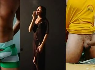 masturbation, amateur, ejaculation-sur-le-corps, compilation, secousses, fumer, brunette