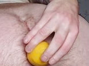 Birthing lemons and inserting courgette / zuchinni
