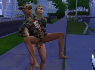 Les Sims 4 Lux Demarco fuck in front of the house