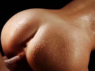 Big booty model pussy getting blasted hardcore in close up
