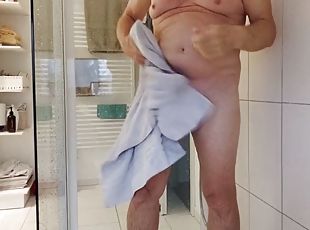 bañando, masturbación, amateur, gay, alemán, regordeta, ducha