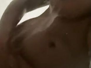 Ebony Bunny Showering big Tits