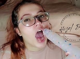 Fucking and training my throat for Daddy - MESSY HEAD