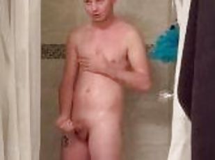 mandi, amatir, homo, handjob-seks-dengan-tangan-wanita-pada-penis-laki-laki, suami, teransang, webcam, mandi-shower, seorang-diri, homoseks