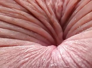 Bombshell brunette babe shows off her soapy asshole and pussy close up