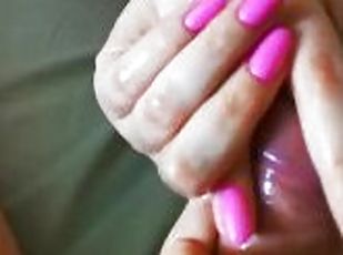 Beautifull hands with LONG pink NAILS 2