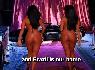 storatuttar, brudar, porrstjärna, brasilien, trosor, naturlig, erotisk, bh, glamour, tvillingar