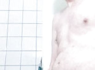 स्नान, मैस्टर्बेटिंग, अव्यवसायी, बड़ा-लंड, एकल, लंड