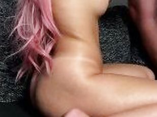 Hard Blowjob & Cum Hard On My Tits ???? (Pink Hair)