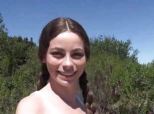 Foxy babe Renee Rose loves teasing and masturbating in public places