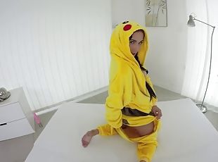 Vr hot pokemon baby in her pussy with a toy