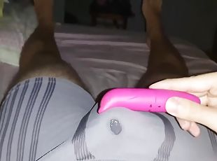 Hands Free Cock Ring Vibrator Cum in Boxer Briefs