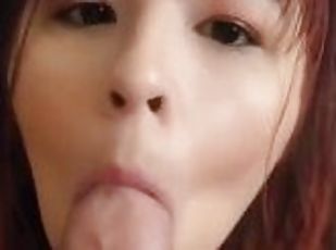 Face fucking that cock until it cums in my mouth